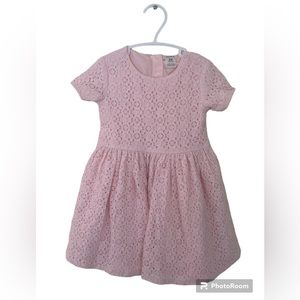 EUC Carter’s Eyelet Lace Dress Pale Pink 24M / 2T